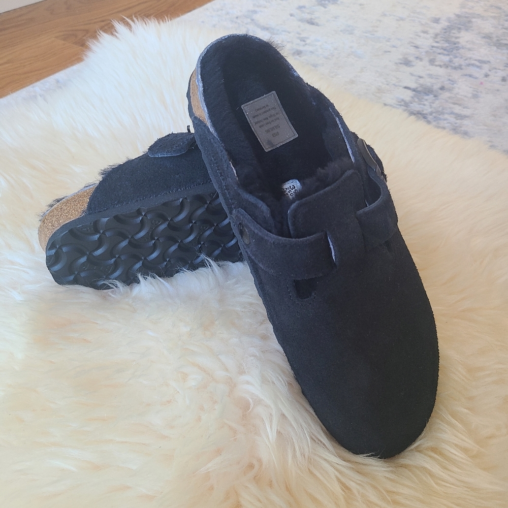 Birkenstock boston shearling clogs